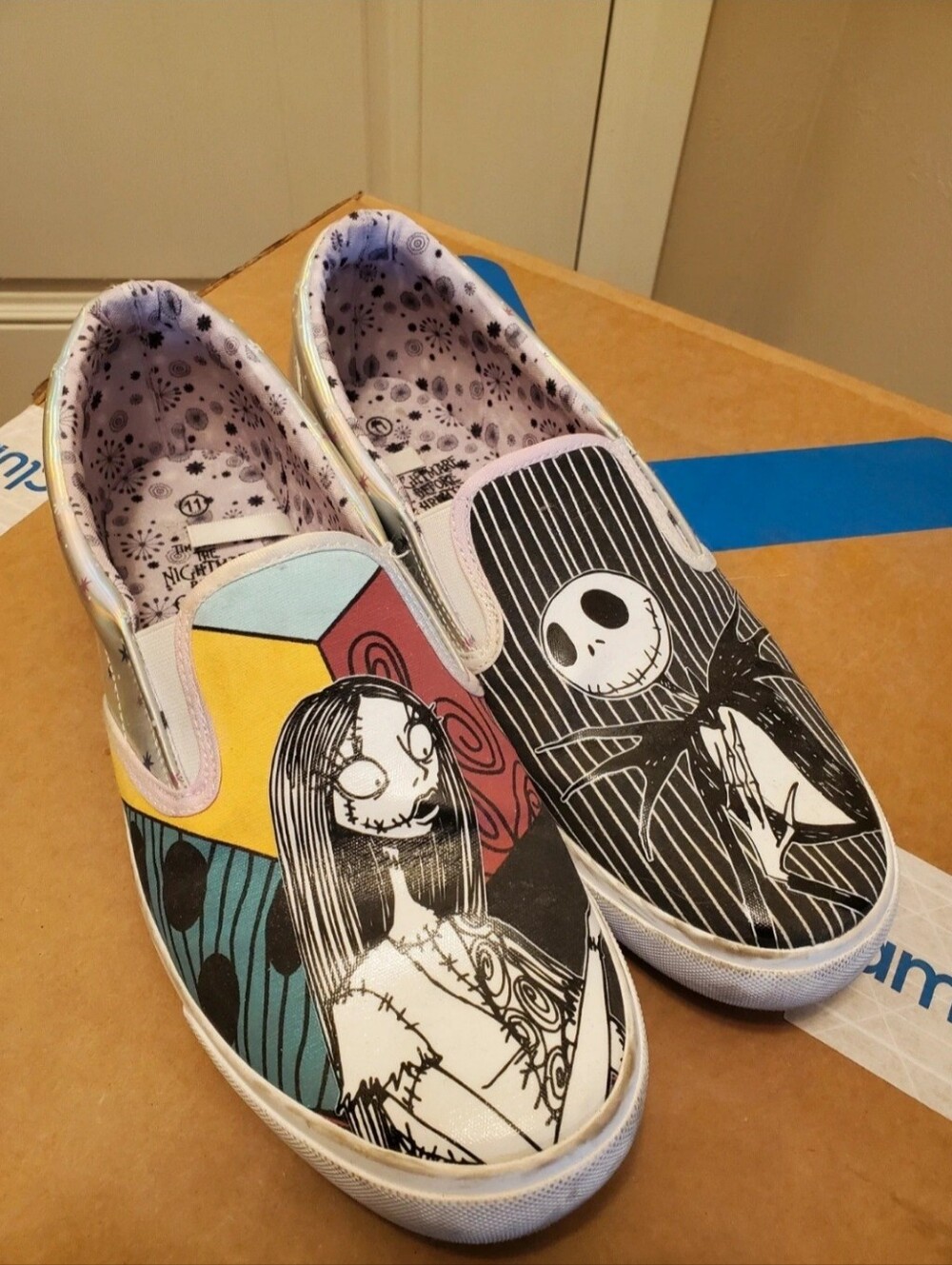 Ground Up Disney Nightmare Before Christmas Jack Sally Slip On Sneakers Women 11